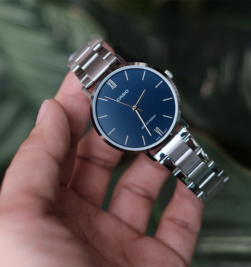 montre homme casio ananlogue mtp-vt01d-2budf