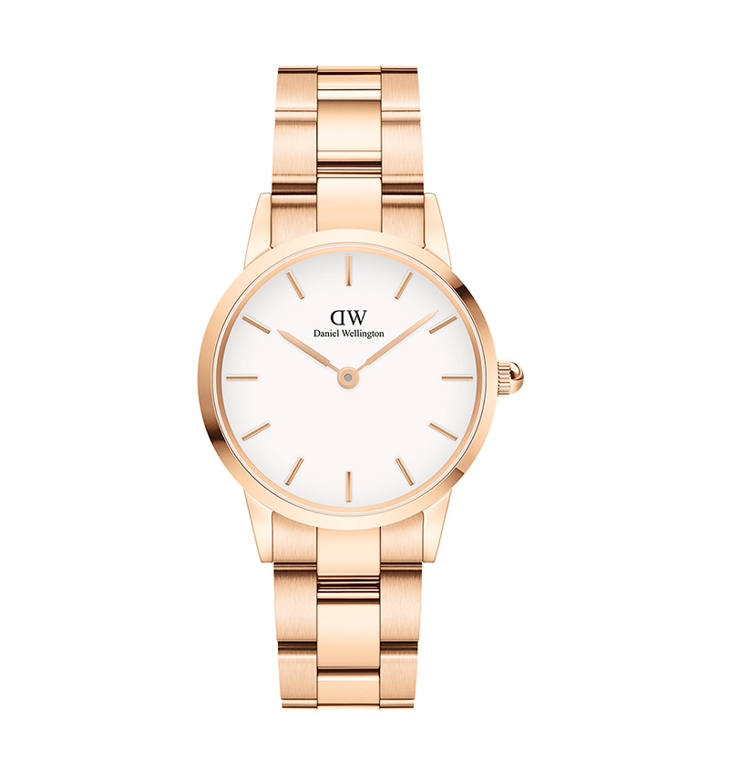 montre femme daniel wellington iconic link rose