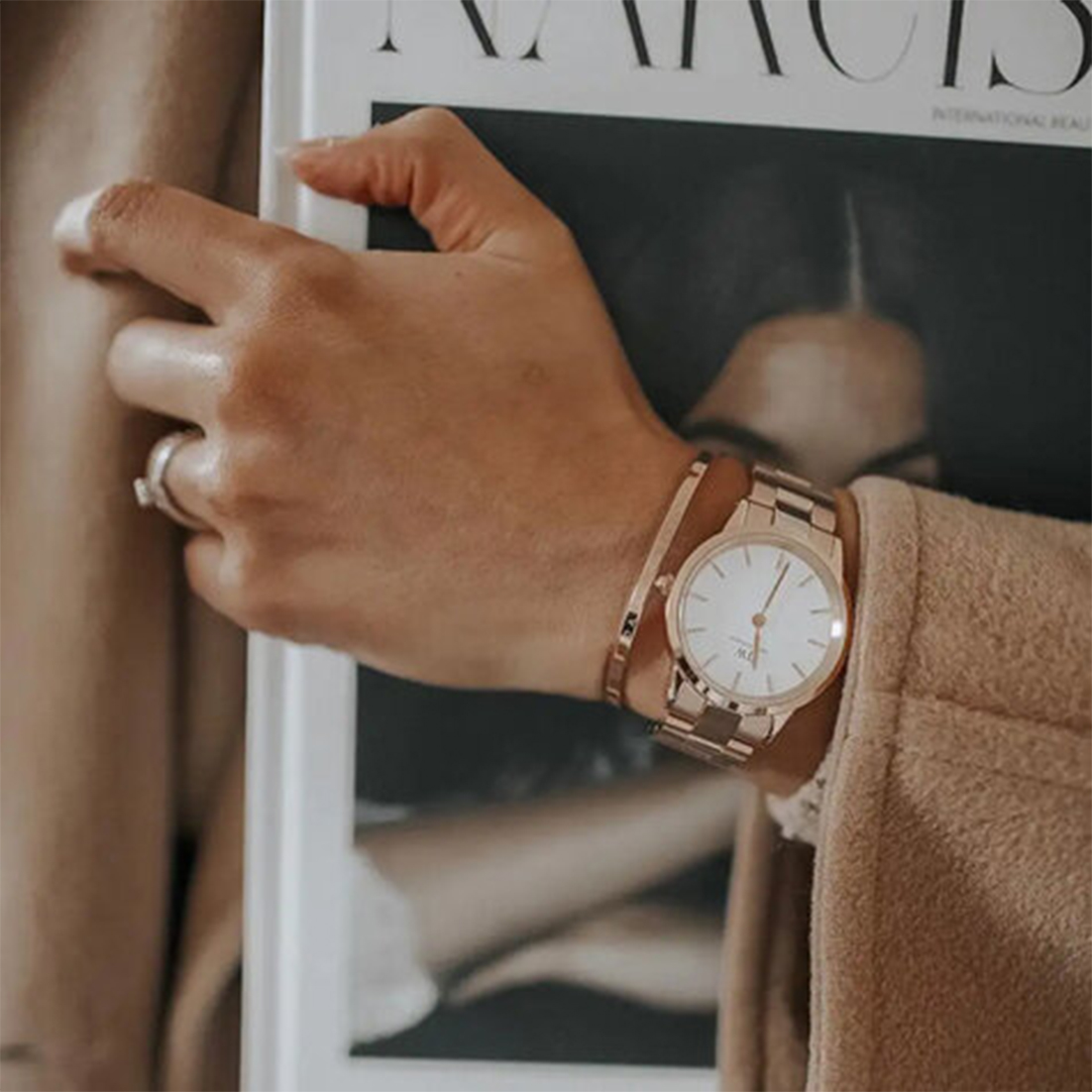 montre femme daniel wellington iconic link rose