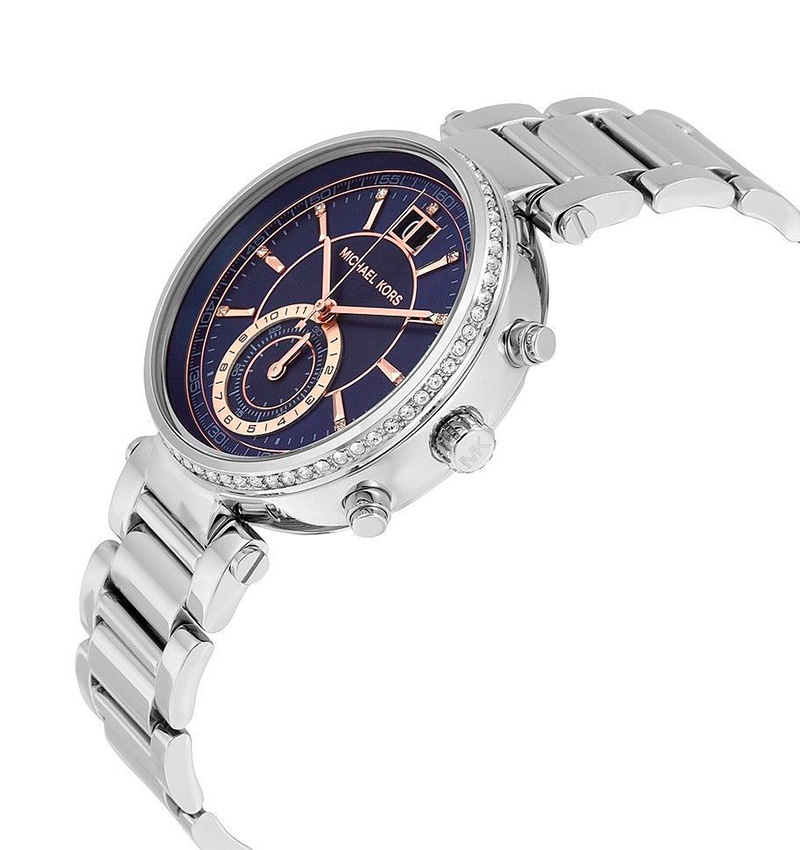 montre femme michael kors sawyer navy mk6224