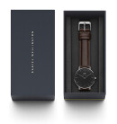 Montre femme daniel wellington classic black bristol silver
